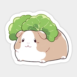 Guinea Pig with Vegetable Afro Sticker